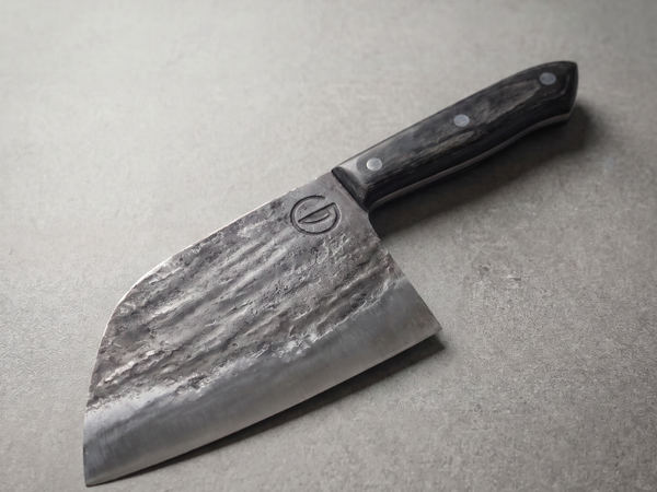 Hand-forged high carbon cleaver, the closest steel character to shirogami white paper steel