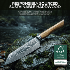 Feather Forge 7-inch Bunka by The Cooking Guild