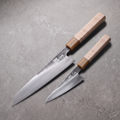 Torii Kiritsuke & Petty Duo, a 2 piece knife set in hand-forged 7Cr17MoV high carbon steel