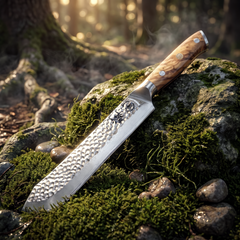 Silver Dynasty 9.5-inch butcher knife blade profile showing the upswept butcher tip