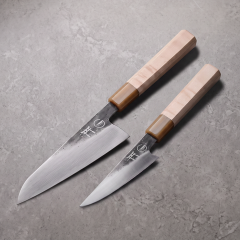 Torii Chef & Utility Duo, a 2 piece knife set in hand-forged 7Cr17MoV high carbon steel
