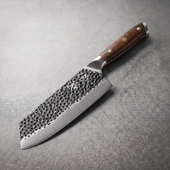 Damascus Dynasty 7.5-inch meat cleaver, black forged 67-layer Damascus with black walnut handle