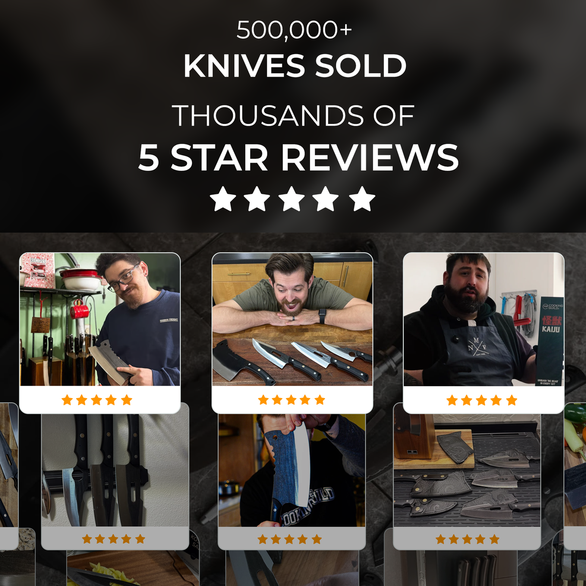 Customer reviews of The Cooking Guild knives