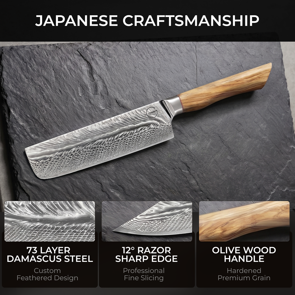 Feather Forge 7-inch Nakiri — additional product view 2