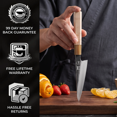 Torii 6-inch petty knife in hand, hand-forged 7Cr17MoV high carbon steel