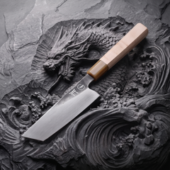 Torii 9 piece knife set sakimaru blade profile, hand-forged 7Cr17MoV high carbon steel