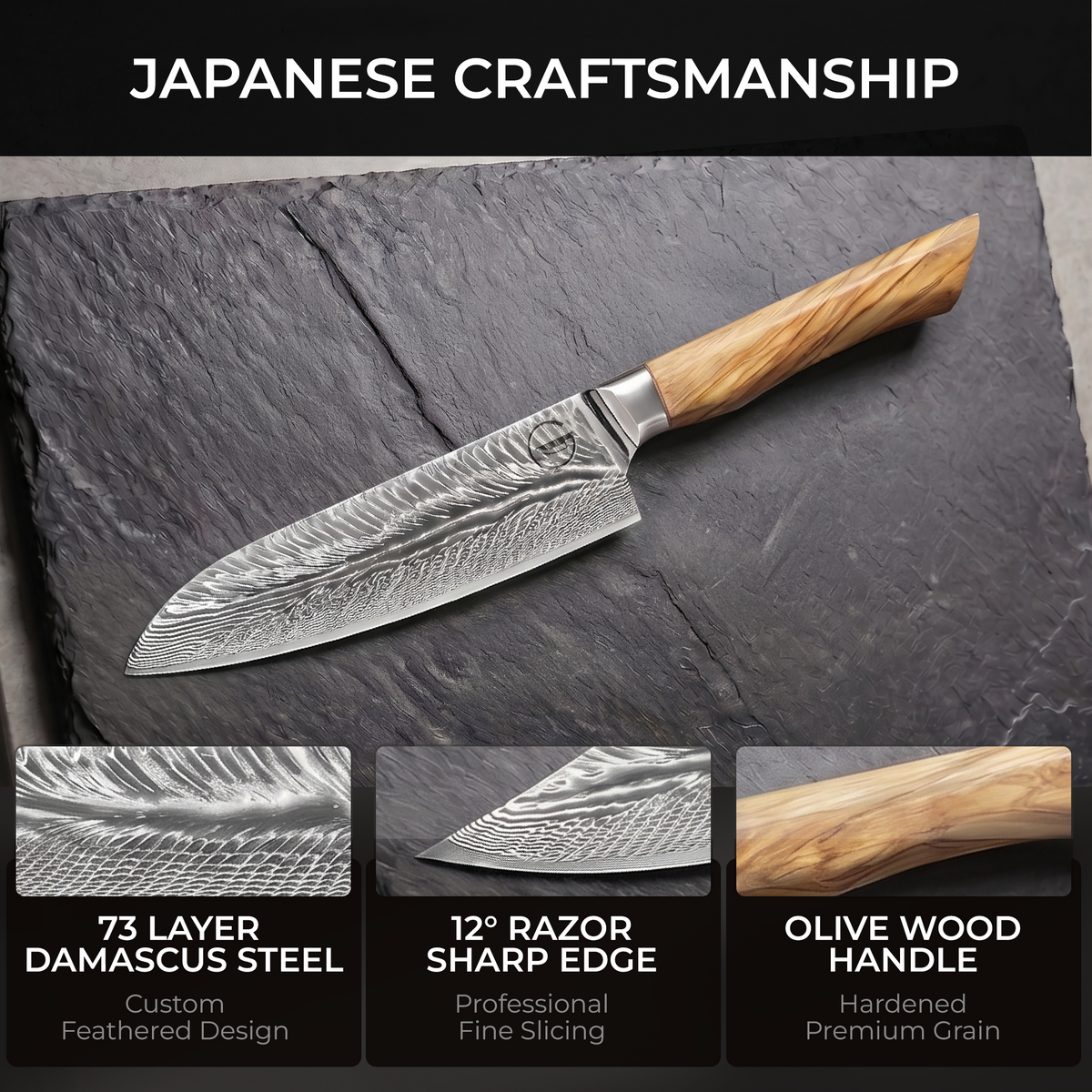 Feather Forge 7-inch Santoku — additional product view 1