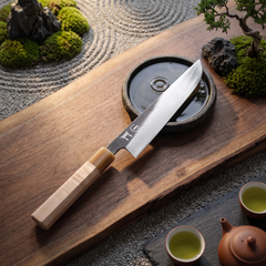 Torii Series blade edge with octagonal maple wa-handle, hand-forged 7Cr17MoV high carbon steel