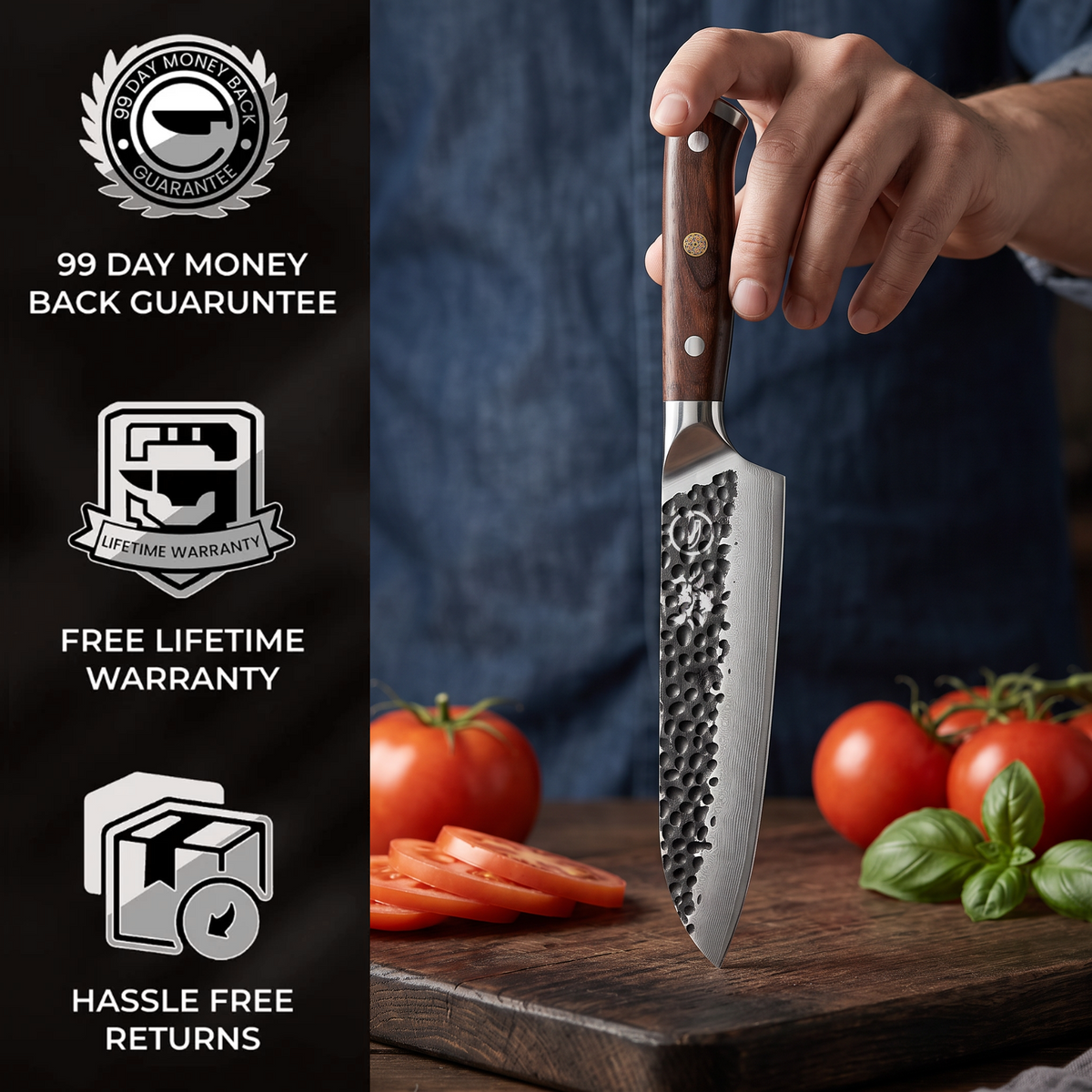 Damascus Dynasty 7-inch Santoku — additional product view 4