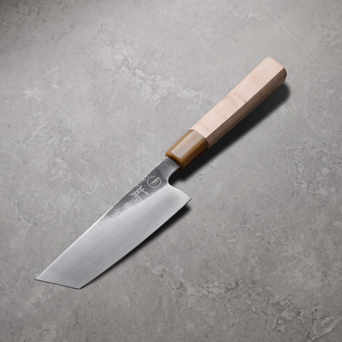 Torii 7" Nakiri — hand-forged 7Cr17MoV steel, octagonal maple wa-handle