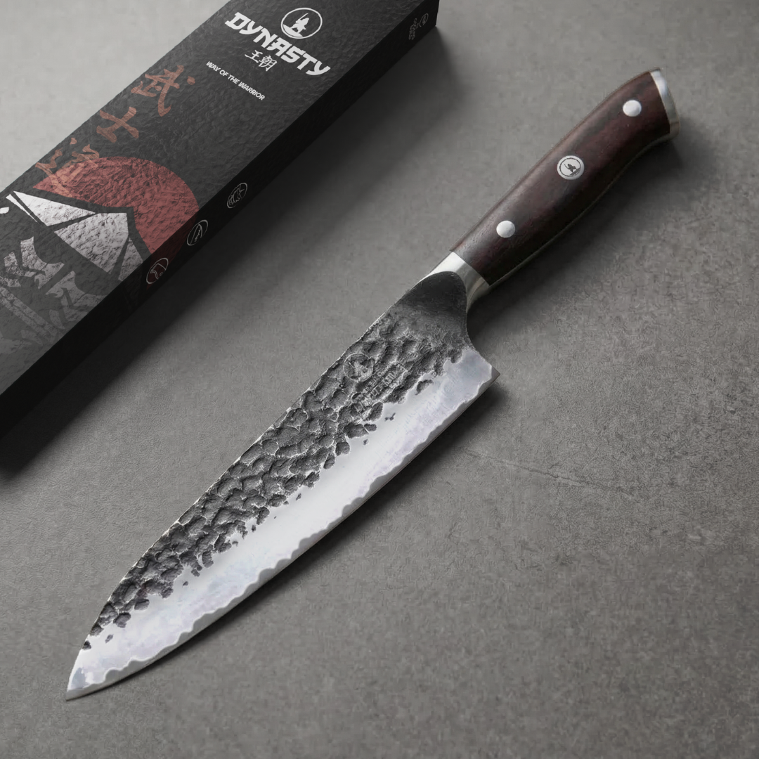 Dynasty Series 8-inch chef knife, hand-forged full-tang blade
